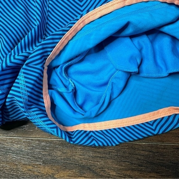 Adidas Blue Striped Running Shorts - Picture 3 of 5